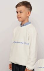 Selanik Kabartma Baskılı Sweatshirt