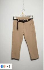 Örme Kemerli Keten Pantolon