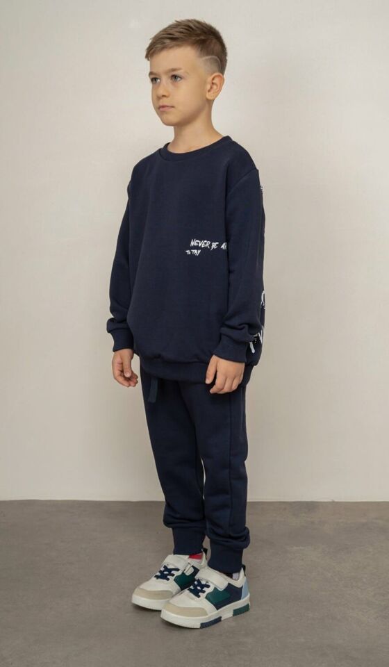 2-14 Yaş Erkek Çocuk Lacivert Eşofman Takımı