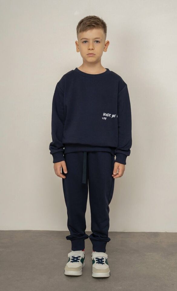 2-14 Yaş Erkek Çocuk Lacivert Eşofman Takımı