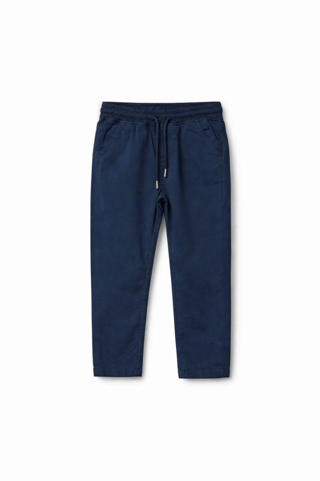 12 Ay-5 Yaş Erkek Çocuk Lacivert Bağcıklı Gabardin Pantolon