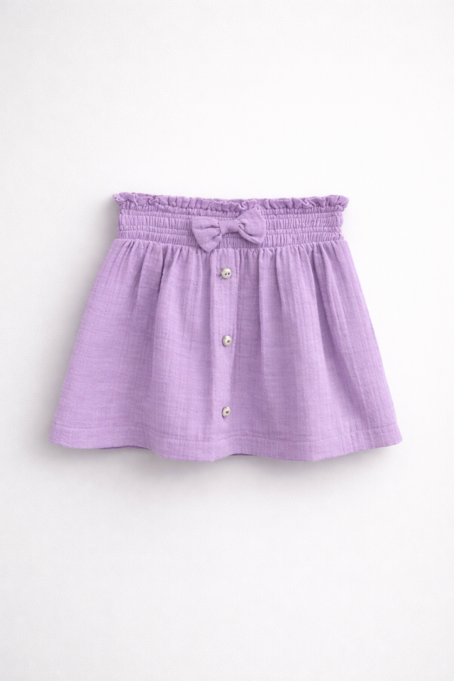 2-6 Yaş Kız Çocuk Lila Müslin Etek
